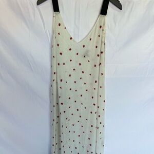 100% silk floral midi dress